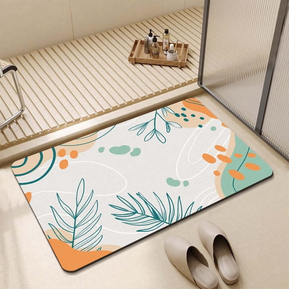 Stone Bath Mat, Diatomaceous Earth Shower Mat, Non-Slip Quick Drying Absorbent Diatomite Bathroom Floor Mat Bath Stone Shower Mat (16x23.62in)