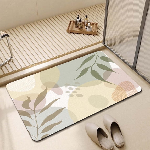 Stone Bath Mat, Diatomaceous Earth Shower Mat, Non-Slip Quick Drying Absorbent Diatomite Bathroom Floor Mat Bath Stone Shower Mat (16x23.62in)
