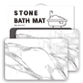 thumbnail image 1 of Stone Bath Mat Diatomaceous Earth Shower Mat Non-Slip Super Absorbent Diatomite Stone Bath Mats for Bathroom Floor Quick Drying(23.6''×15.4" White Marble 2 Pack), 1 of 8