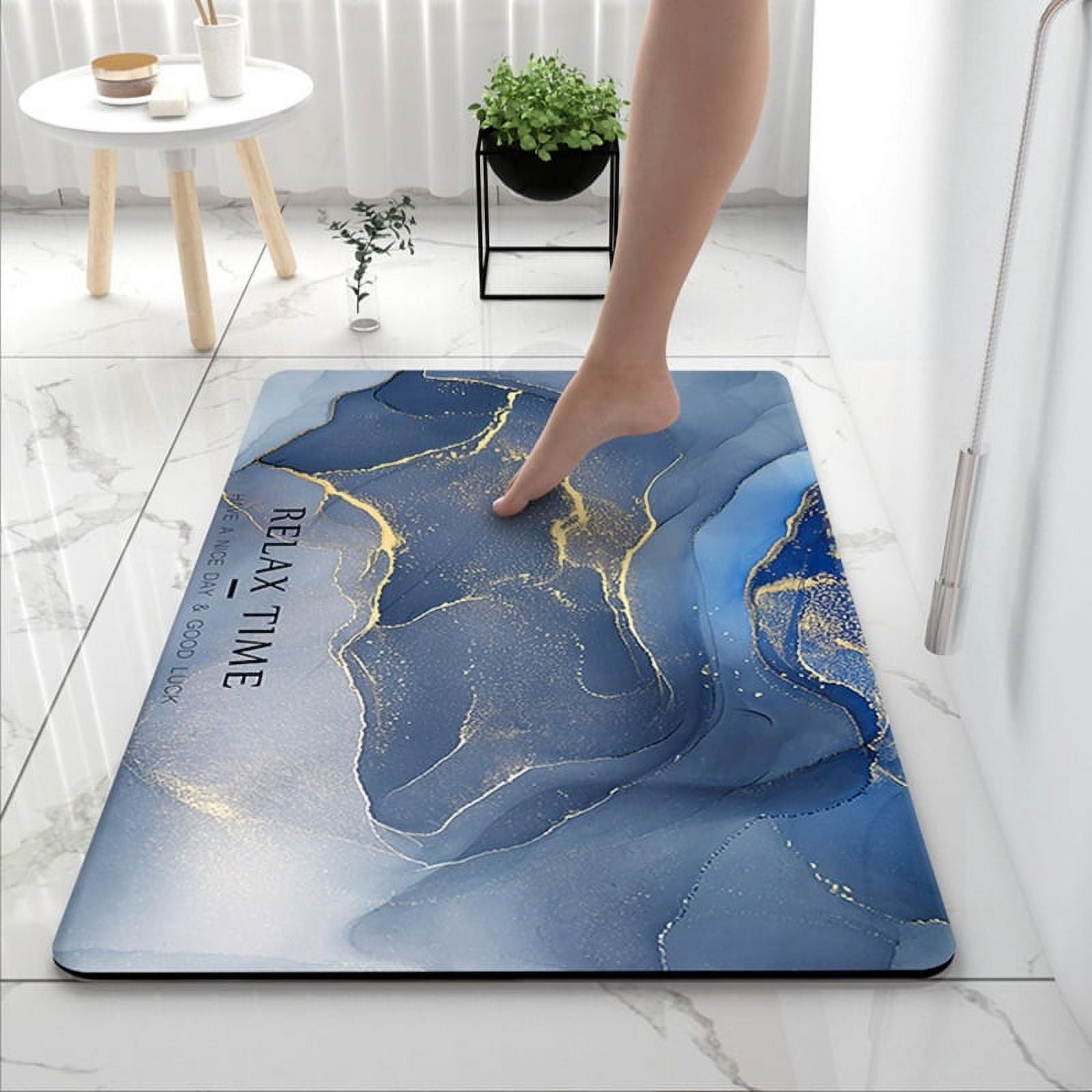  Stiio Large Bath Mat Rug17x43 inches, Super Absorbent Quick Dry Bathroom  Rugs Non-Slip, Thin Kitchen Mats That Fit Under Door, Long Washable Floor  Mats for Livingroom, Shower Mat for Tub, Sink