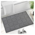 thumbnail image 1 of Stone Bath Mat, Super Absorbent Diatomaceous Earth Shower Mat for Bathroom Floor – Wrapped in Silicone Webbing to Mat – Stylish and Modern – Dark Gray 24x15.7”, 1 of 7