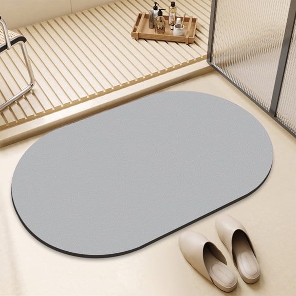 Bath Mat, Water Absorbent Mat, Quick Drying Mat Silicone Bath Mat Non-slip Floor Rug Rubber Shower Floor Mat for Bathroom Kitchen Shower Sink