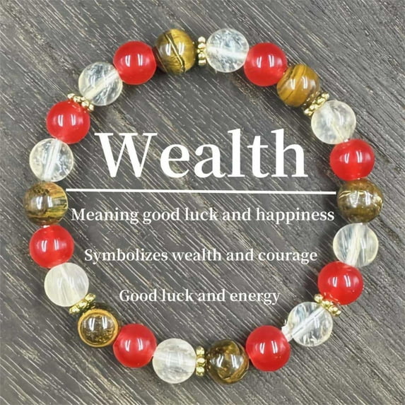 Stone Bead Bracelet For Women Natural Gemstones Crystal Bracelet Anxiety, Crystal Material, Handmade, Comfortable
