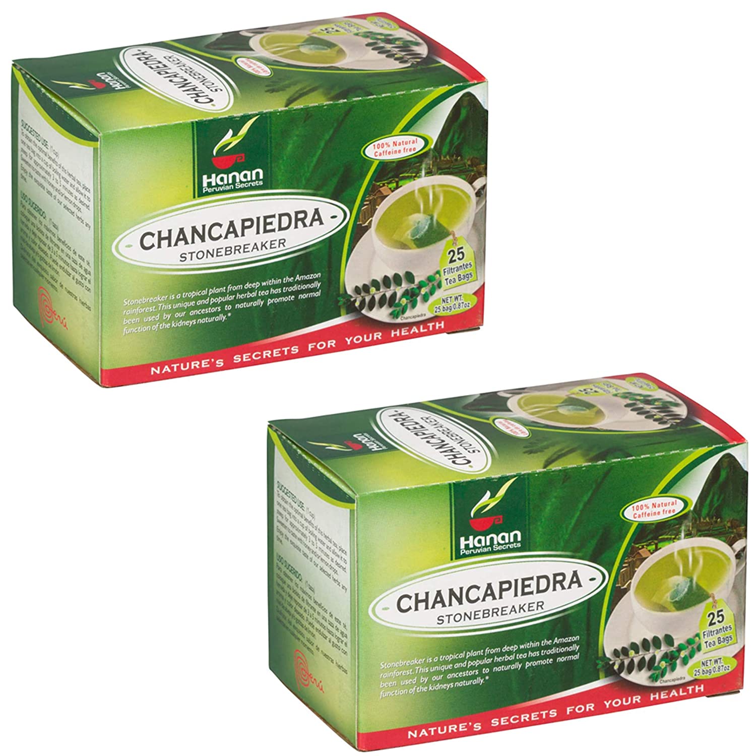 Stone Breaker Chanca Piedra Herbal Tea 100 Naural from Peru (2x 25
