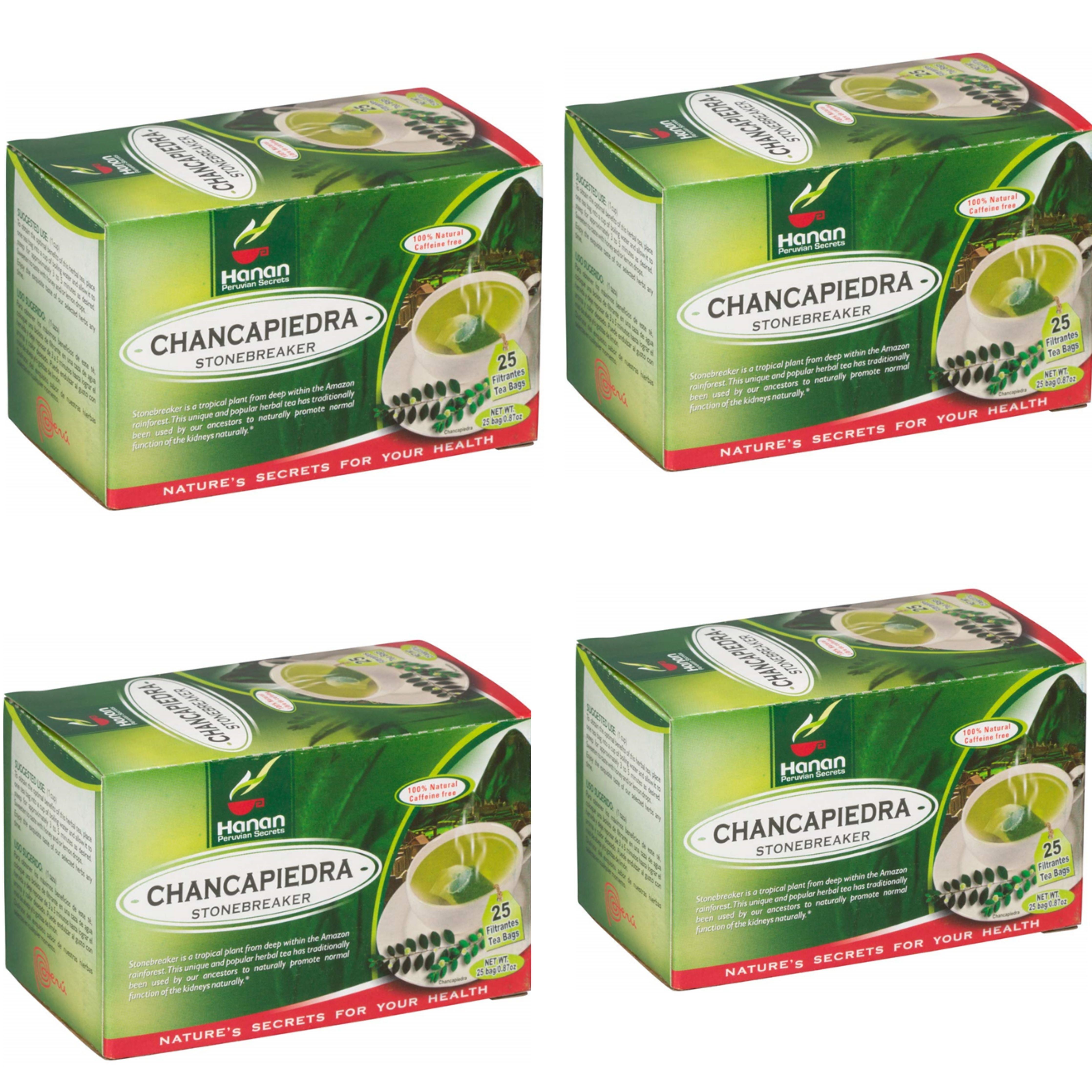 Stone Breaker Chanca Piedra Herbal Tea 100 Naural from Peru ( 4x25 Tea Bags ) Natural Kidney