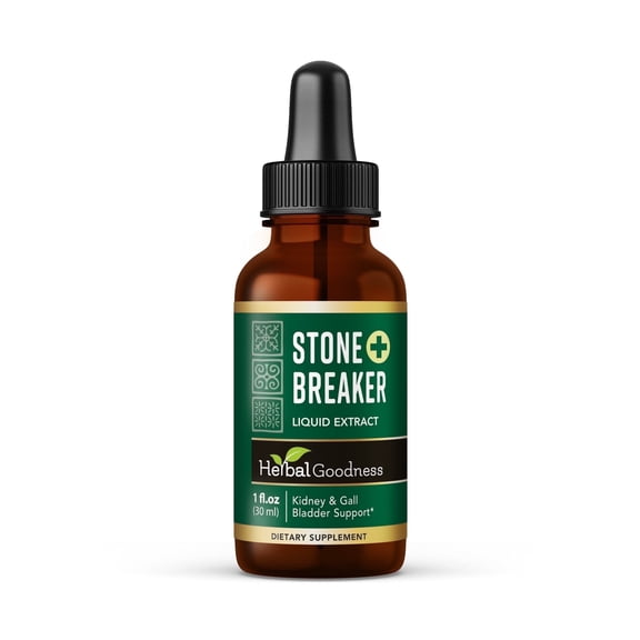 Organic Kidney Stone Breaker 1fl.oz, Chanca Piedra Liquid Extract and Gallbladder Cleanse Support, Cranberry - Herbal Goodness