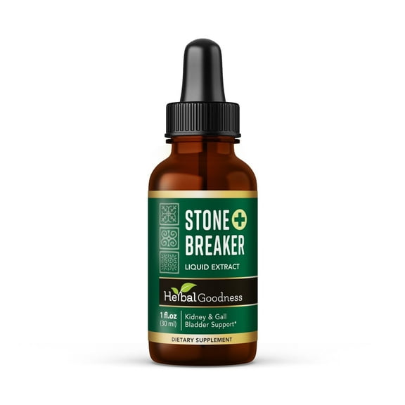 Organic Kidney Stone Breaker 1fl.oz, Chanca Piedra Liquid Extract and Gallbladder Cleanse Support, Cranberry - Herbal Goodness
