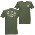 thumbnail image 1 of Stone Brewing Logo Military Green Front and Back Print T-Shirt-3XLarge, 1 of 1