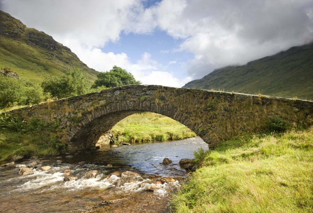 Stone Bridge Scotland Canvas Art - John Short Design Pics (38 x 24)