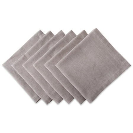 product image of Stone Brown Solid Chambray Napkin (Set of 6)