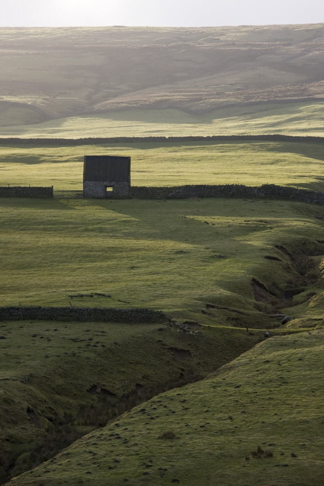 Stone Building And Walls Weardale England Canvas Art - John Short Design Pics (12 x 18)