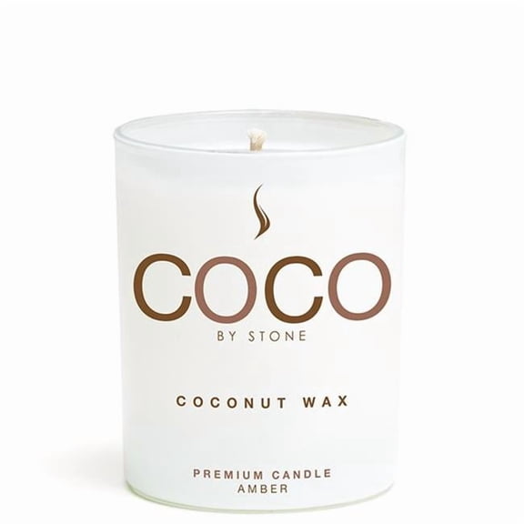 Stone Candles COCO6AM 6.5 oz Coconut Candle - Amber