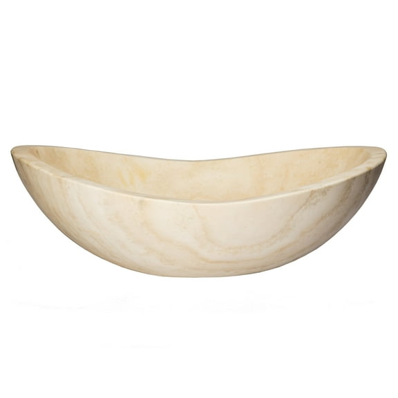 Stone Canoe Sink - Honed Beige Travertine
