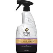 Stone Care International Granite Cleaner, Polish, and Sealer - 24 Ounce - Cleans Polishes and Seals Stone Granite Quartz Marble Limestone Travertine Slate Surfaces