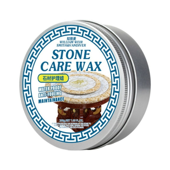 Stone Care Wax Seasoning Beeswax Furniture Polish & Restoration Care Beeswax, for Marble Furniture, Ceramic Tiles, Stone Floor, Stone Walls, Stone Polish Protection 7oz