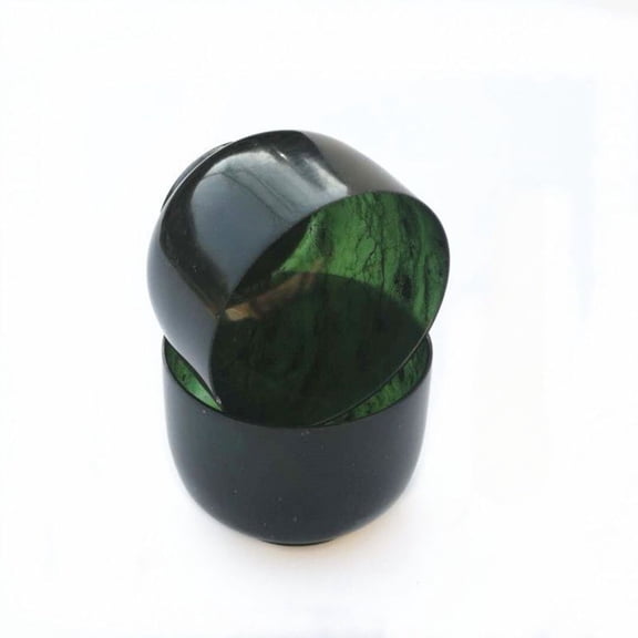 Stone Carved Wine Tea Cups Set of 2 Small Handcrafted Drinking Cup for Home Decor Gift Traditional Style