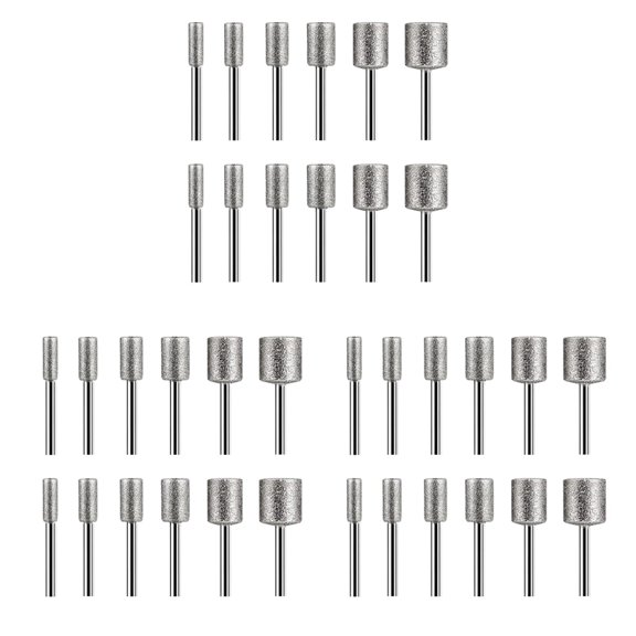Stone Carving Set,36PCS  Burr Bits for Stone Rocks Glass Ceramics  Rotary Tools(4mm 5mm 6mm 8mm 10mm 12mm)