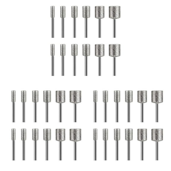 Stone Carving Set,36PCS Diamond Burr Bits for Stone Rocks Glass Ceramics Rotary Tools(4mm 5mm 6mm 8mm 10mm 12mm)