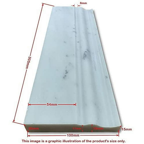 Stone Center Online Bardiglio Gray Marble 4x12 Baseboard Crown Molding Honed Kitchen Bath Wall Floor Backsplash Shower (1 Piece)