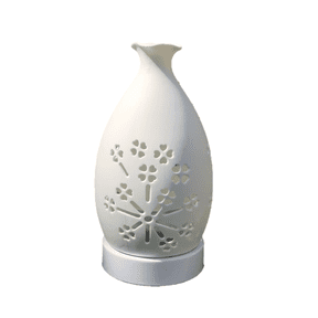 Stone Ceramic Diffuser Stay-at-Home Holiday Gift 2020 Hand-Crafted Ultrasonic Quiet Essential oil Diffuser for Aromatherapy, Ceramic, Black, 100ml Capacity w/Free Oil 10ml (Little Hearts)