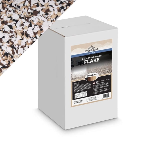 Stone Coat Bag Countertops Floor Flake Industrial Strength Epoxy Flake System for Garage, Custom Blends for One Day DIY Installation (55 Lbs.,Shoreline)