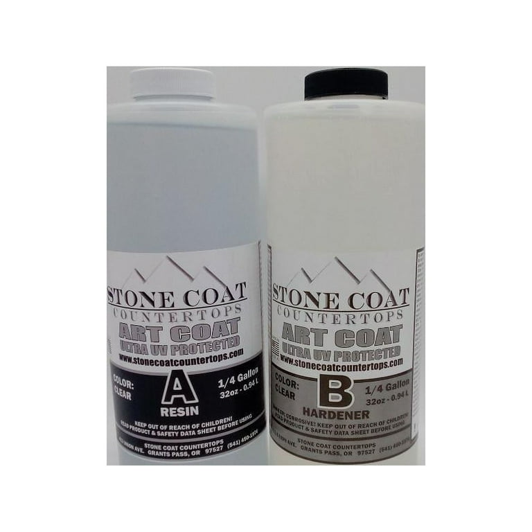 Stone Coat Countertops 1/2 Gallon Epoxy Kit – DIY Epoxy Resin Kit for  Coating Kitchens, Bathrooms, Counters, Tables, Wood Slabs, and More! Heat  Resistant and Clear Epoxy Resin! 