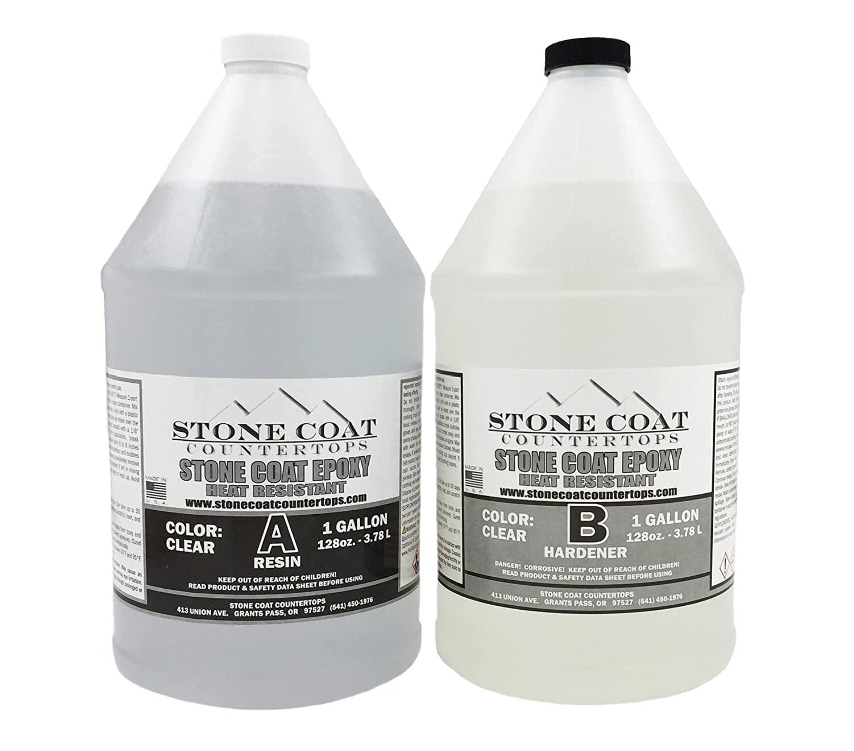 Stone Coat Countertops (1/2 Gallon) Epoxy Resin Kit for DIY Projects,  Kitchens, Bathrooms, Counters, Tables, Wood Slabs, and More! Heat Resistant  and