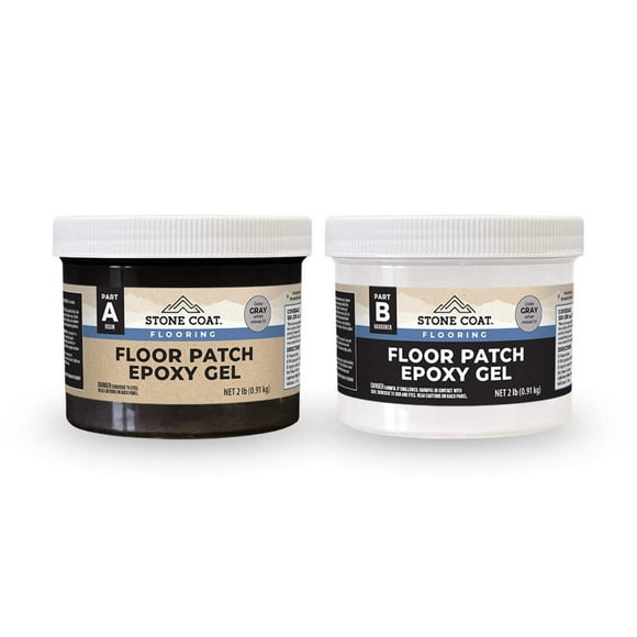 Stone Coat Floor Patch 2-Part Epoxy Gel - For Repairing Gaps and Cracks in Concrete, Floors - Versatile Epoxy Floor Patch and Filler for Seamlessly Wall Repair, Concrete Patching, and Wood Filling