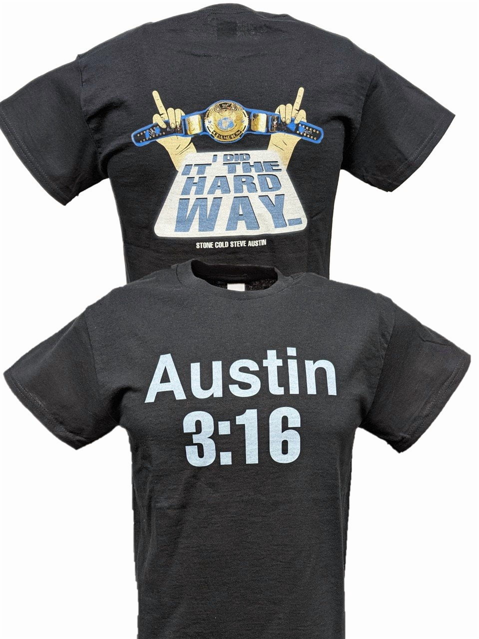Stone Cold Steve Austin 3:16 Hard Way Mens Black WWF T-shirt - Walmart.com