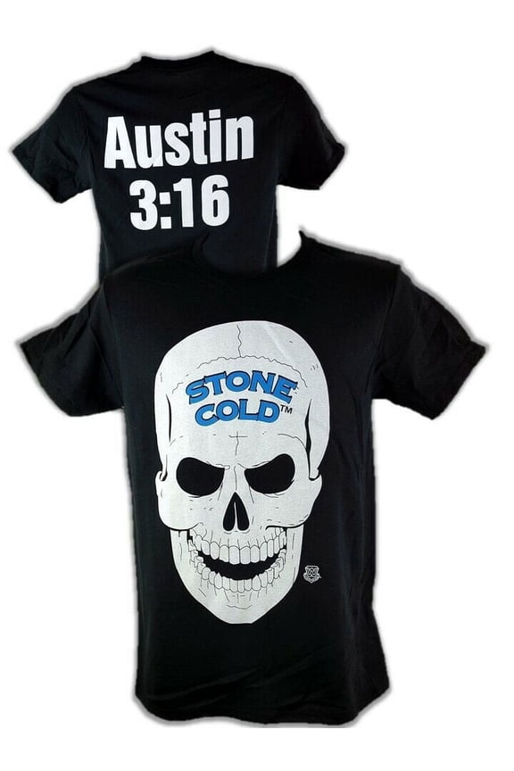 Stone Cold Steve Austin 3:16 Skull Legends Collection Mens Black T-shirt M