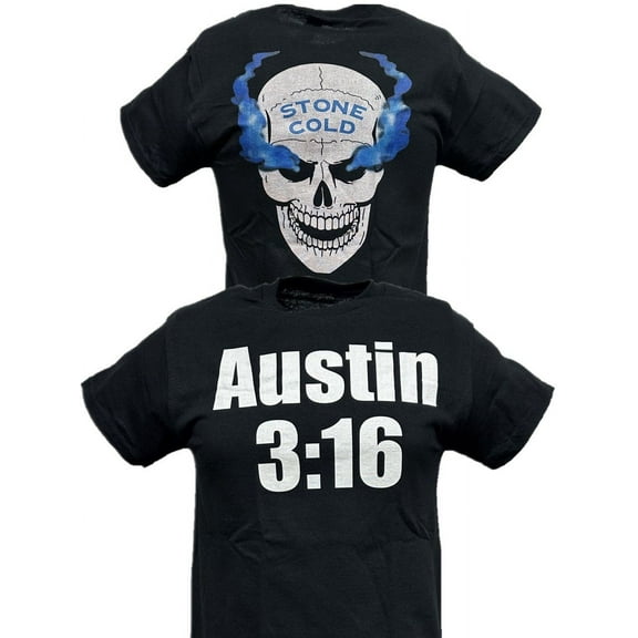 Stone Cold Steve Austin 3:16 Smoking Skull Mens T-shirt