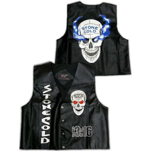 Stone Cold Steve Austin 3:16 Smoking Skull Vest XXL