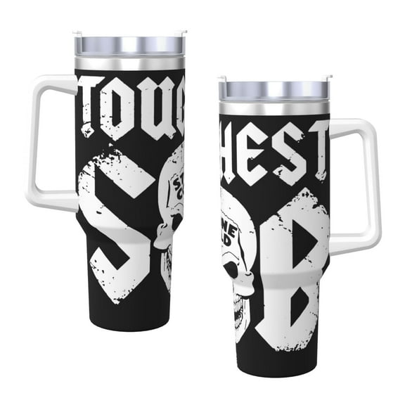 Stone Cold Steve Austin 40 Oz Tumbler With Handle And Straw Double Wall Stainless Steel Sublimation Tumbler With Handle Leakproof,Bpa-Free,Keep Cold Hours