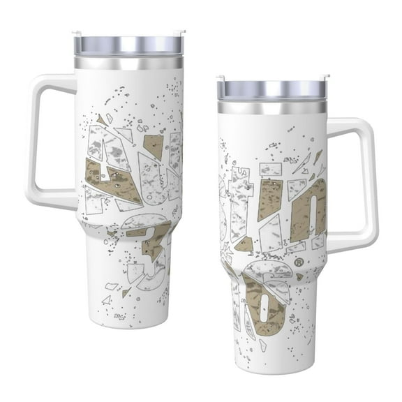 Stone Cold Steve Austin 40 Oz Tumbler With Handle And Straw Double Wall Stainless Steel Sublimation Tumbler With Handle Leakproof,Bpa-Free,Keep Cold Hours