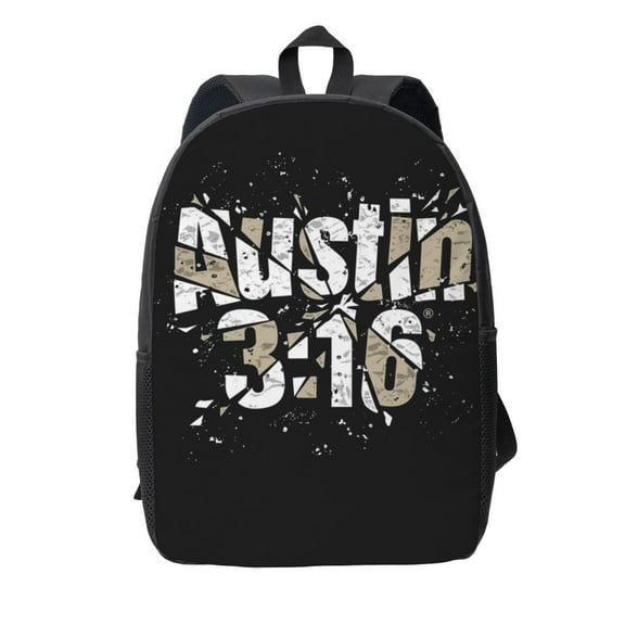 Stone Cold Steve Austin Backpack Simple Lightweight Backpack Fashion Travel Backpack Laptop Backpack 17 Inch