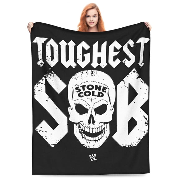 Stone Cold Steve Austin Flannel Blanket Funny Ultra-Soft Micro Warm Throw Blanket Fleece Blanket Interesting Gift 80"X60"