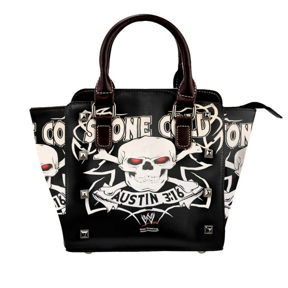 Stone Cold Steve Austin Handbag Leather Rivet Shoulder Bag Luxury Fashion Shopping Tote Bag Shouldbag For Women