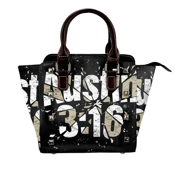 Stone Cold Steve Austin Handbag Leather Rivet Shoulder Bag Luxury Fashion Shopping Tote Bag Shouldbag For Women