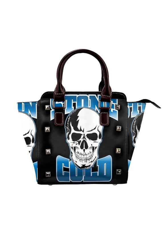 Stone Cold Steve Austin Handbag Leather Rivet Shoulder Bag Luxury Fashion Shopping Tote Bag Shouldbag For Women