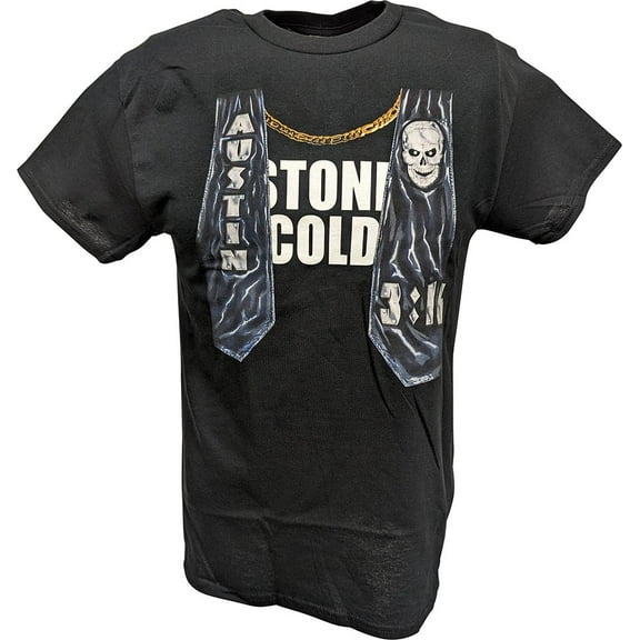 Stone Cold Steve Austin Mock Vest Black T-shirt