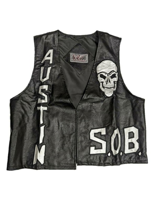 Stone Cold Steve Austin SOB 3:16 Skull Vest Black XL