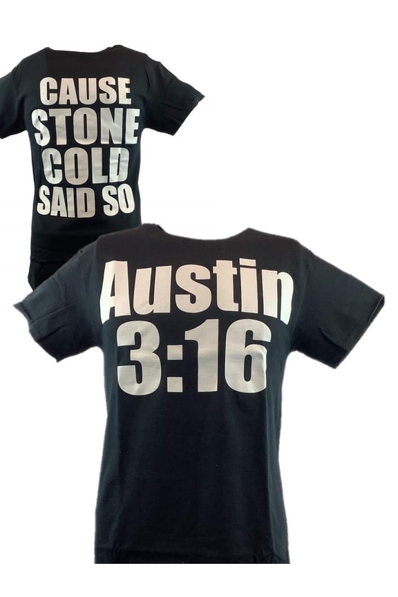 Stone Cold Steve Austin Said So 3:16 Mens Black T-shirt 4XL