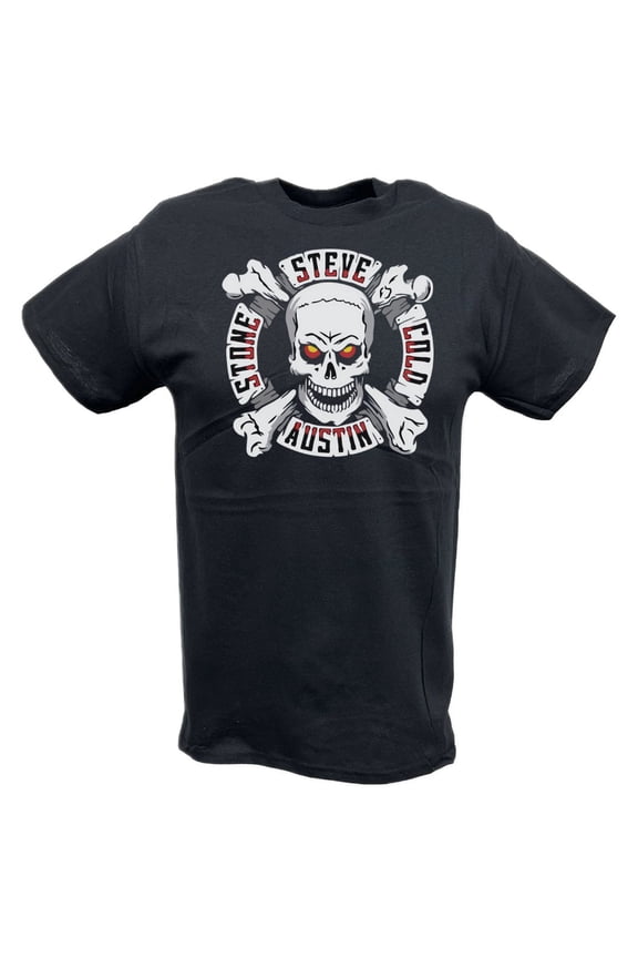 Stone Cold Steve Austin Skull Crossbones T-shirt