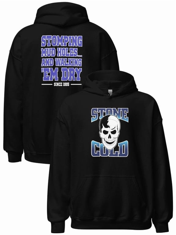 Stone Cold Steve Austin Stomping Mudholes Pullover Hoody Sweatshirt New S