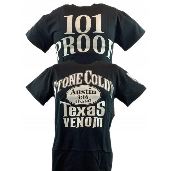 Stone Cold Steve Austin Texas Venom 101 Proof Mens T-shirt L
