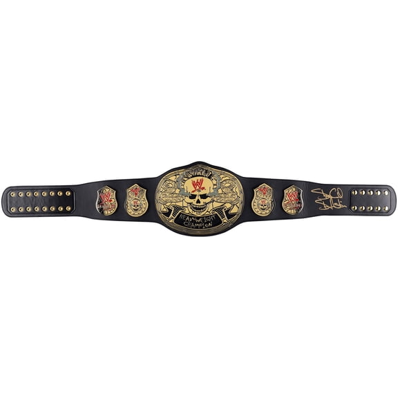 Stone Cold" Steve Austin WWE Autographed Smoking Skull Replica Title Belt - Fanatics Authentic Certified