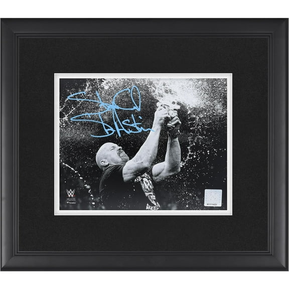 Stone Cold" Steve Austin WWE Framed Autographed 8" x 10" Beer Splash Photograph - Fanatics Authentic Certified