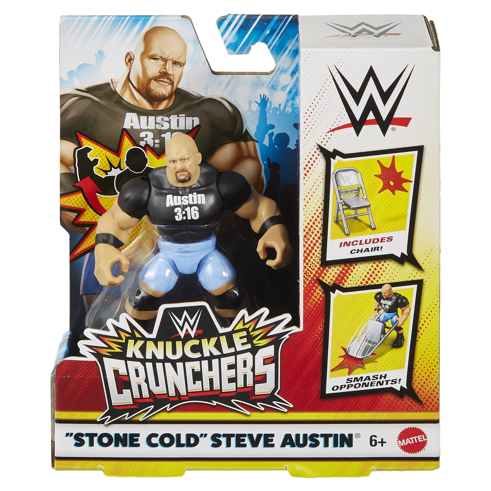 Stone Cold Steve Austin - WWE Knuckle Crunchers 2 Mattel WWE Toy ...