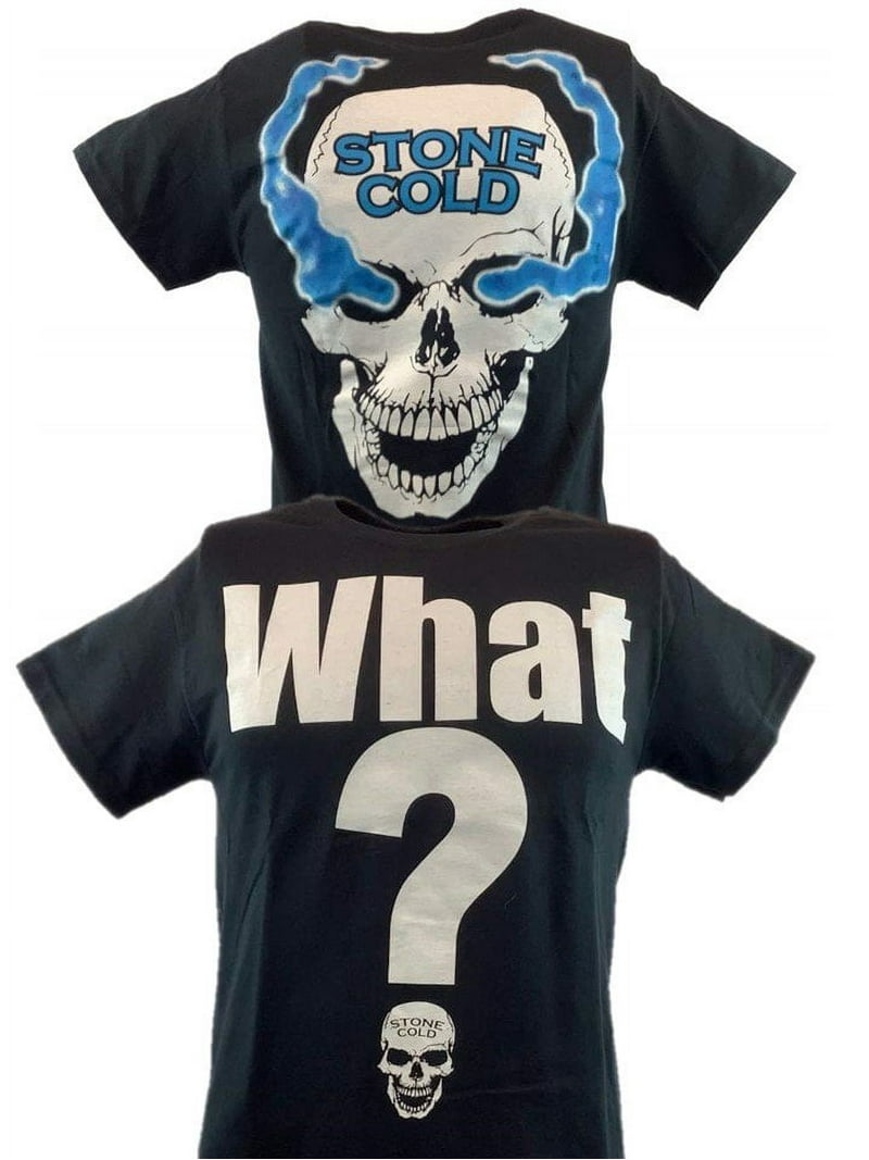 Stone Cold Steve Austin What? Smoking Skull Mens T-shirt 4XL