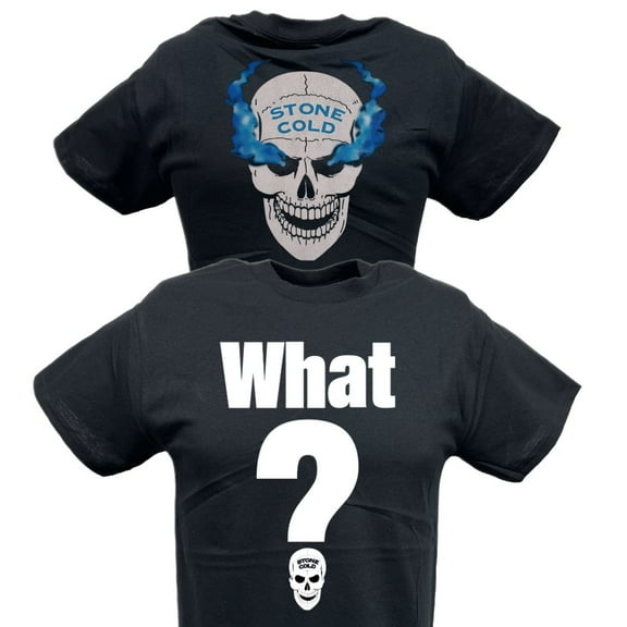 Stone Cold Steve Austin What? Smoking Skull Mens T-shirt S